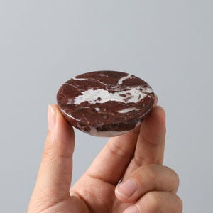 43MM Rosso Viola Cabinet knobs Art Marble round Dresser Cupboard knobs handles Luxury Contemporary Marble Closet Wardrobe Drawer knob pulls