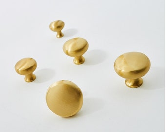 Minimalist Brass Cabinet knobs pulls Gold Drawer Pulls Knobs,  Dresser Knobs Handles, Wardrobe handles Kitchen pulls knob Furniture hardware