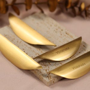 Gold crescent Cabinet Knobs Pulls, leaf  drawer handles knobs,  moon Gold Cabinet Dresser Knobs handle, laser engraved Wardrobe Knobs