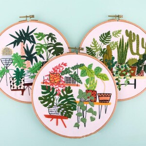 Embroidery Kit Beginner, embroidery kit cacti, cactus embroidery kit, diy Kit Embroidery, diy Kit adult image 5