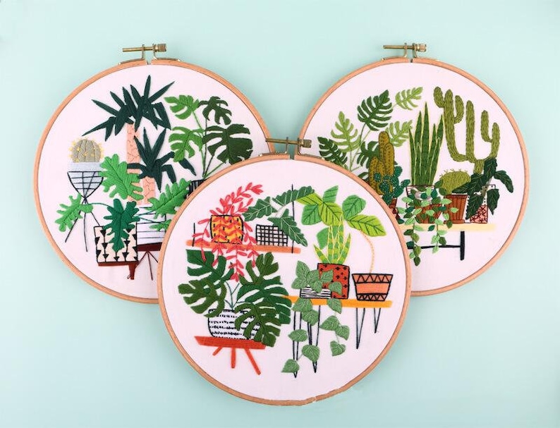 Embroidery Kit Beginner, embroidery kit cacti, cactus embroidery kit, diy Kit Embroidery, diy Kit adult image 5