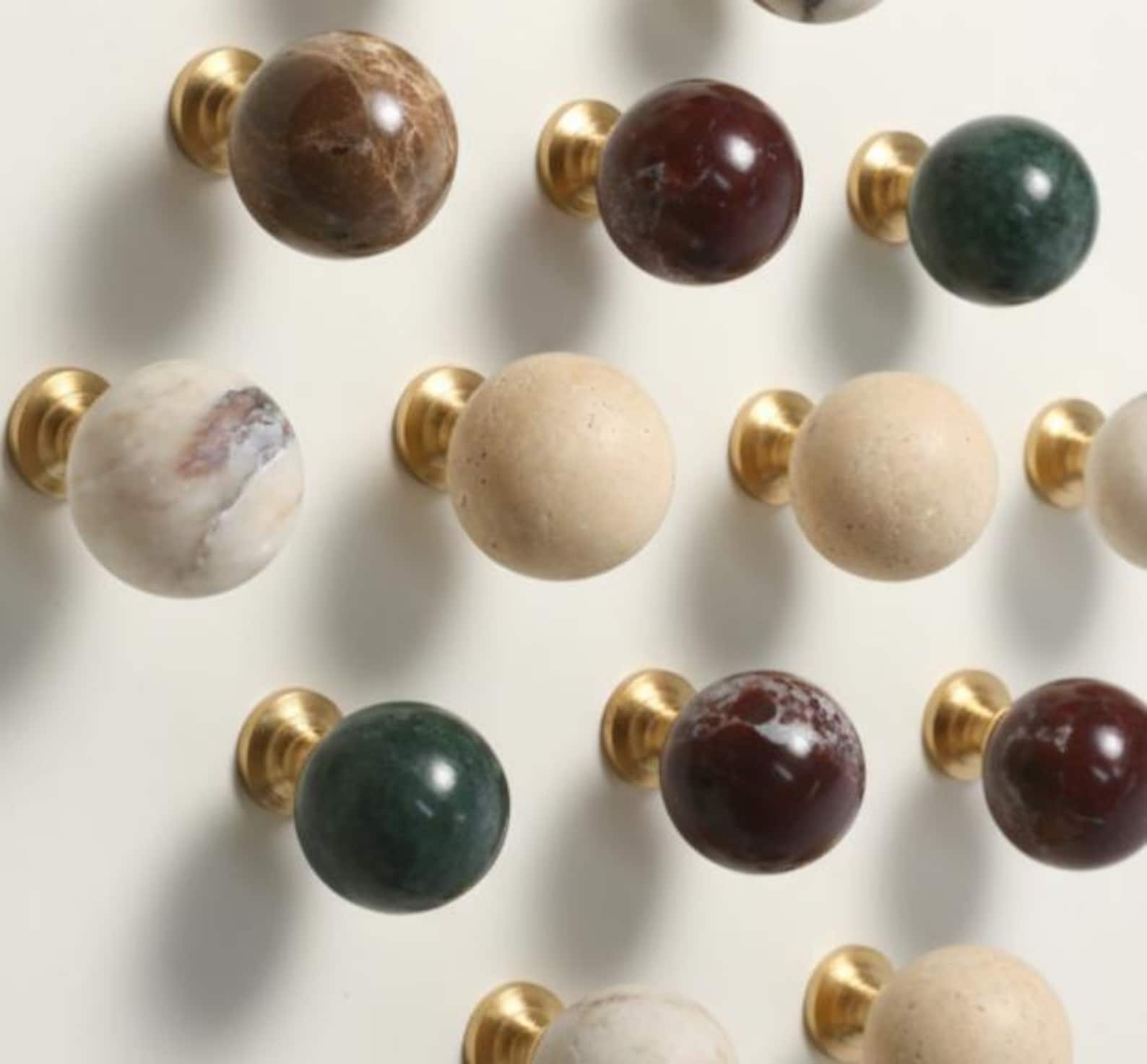 Natural Travertine Wall Hooks, Rosso Marble Wall Hooks, Boho Wall Hooks ...