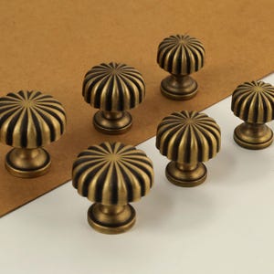 Aged Brass Cabinet knobs Handles, Gold Brass dresser Handles Drawer Pulls Knobs Handles Wardrobe Knob handle pull, DIY Furniture Hardware