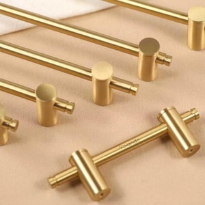 Adjustable Extra Long Brass Drawer Handles Pulls Cabinet Pulls Knobs Handles laser engraved Brass Dresser Kitchen Handles Wardrobe Door pull
