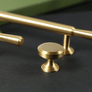 Gold Brass Door Handles, Drawer Pulls Knobs Handles, Modern Brass Cabinet Handles Pull, Wardrobe Knob handle pull, DIY Furniture Hardware