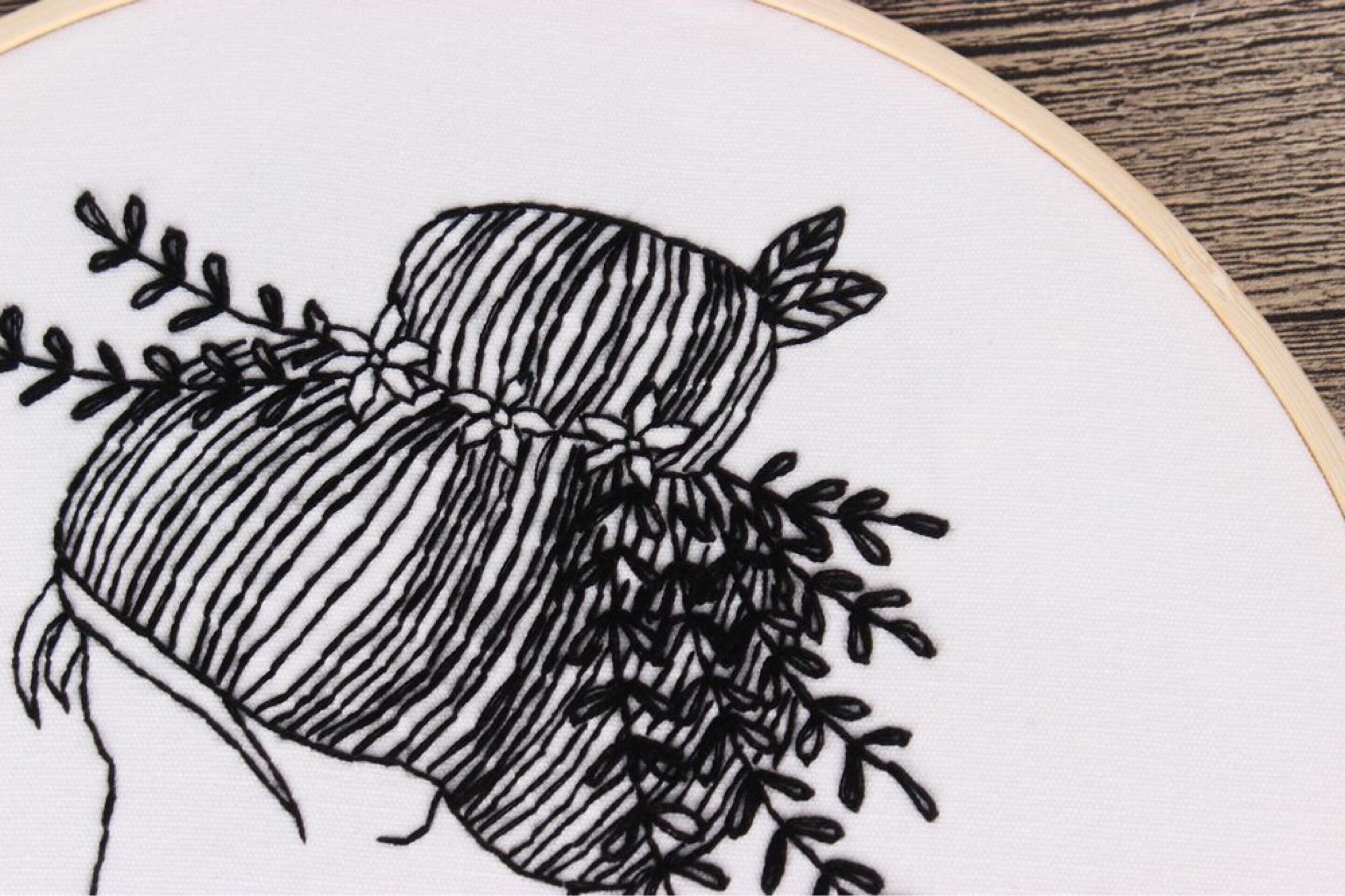 Diy Kit Embroidery Beginner Girl Flower Embroidery Kit Etsy