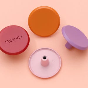 Barnrunda byråhandtag, skåphandtag, färgglad lådhandtag, lasergraverade garderobshandtag, barnrumshandtag