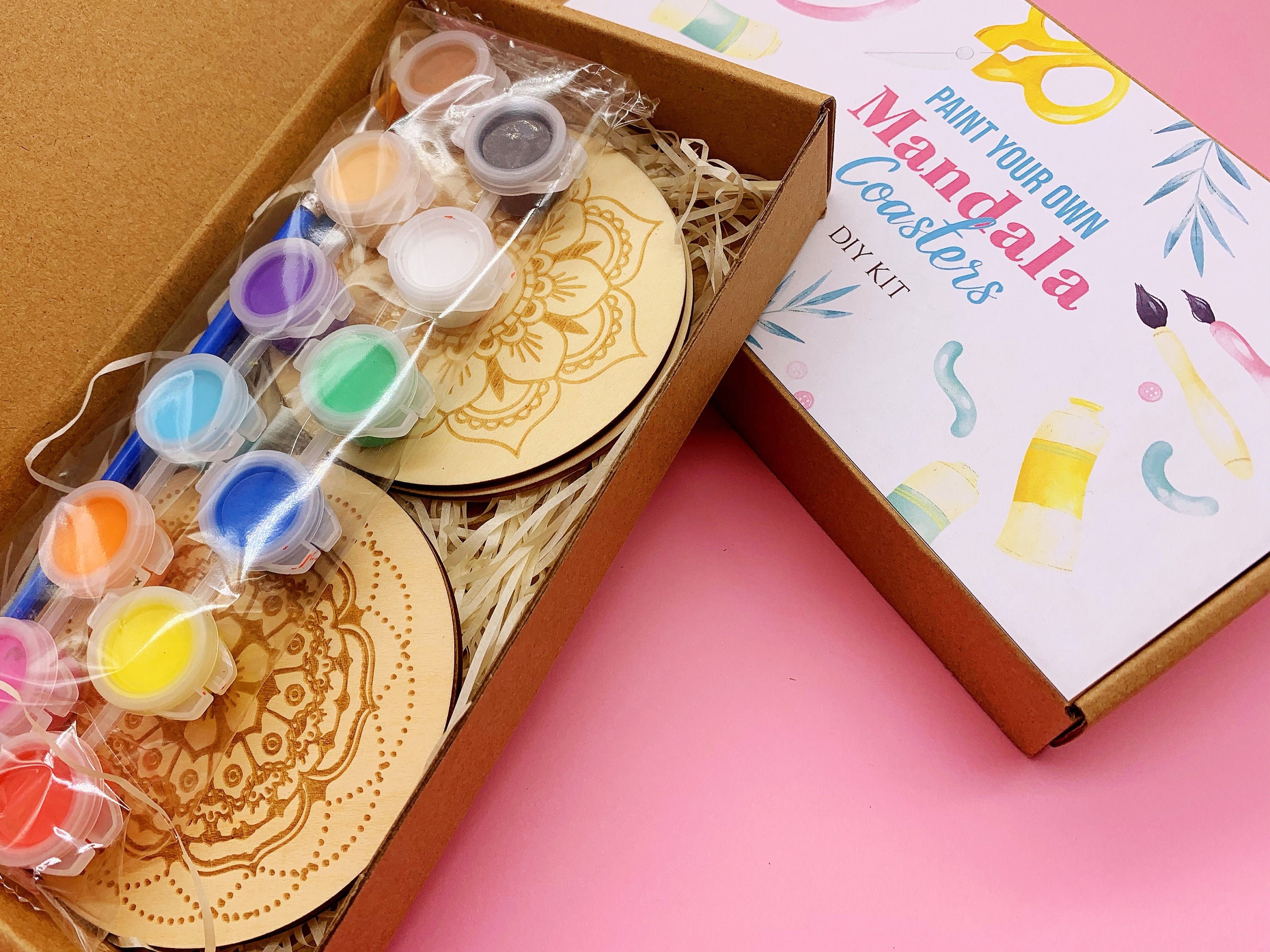 Mandala Art Kit Coasters with Stand-Craft Kit with Dot Mandala Art Too –  ToysCentral - Europe