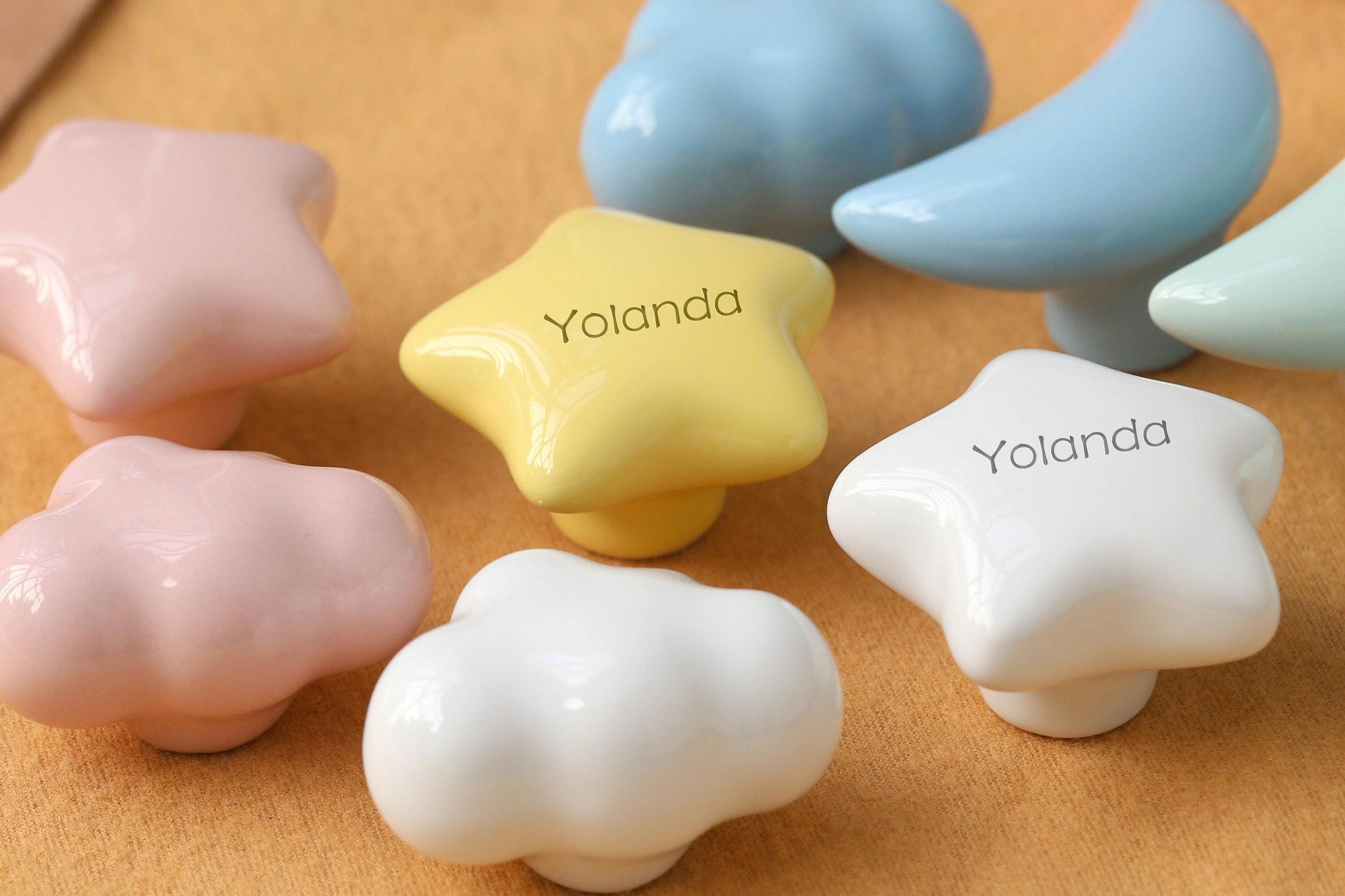 Uulu Lot De 5 Boutons De Porte En Céramique Avec Motif Animal Mignon Pour Chambre D'enfant Avec Vis