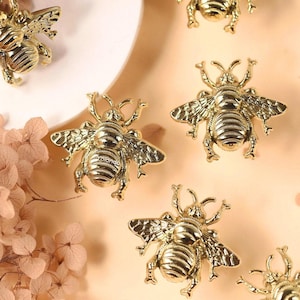 Brass Bee Drawer Handle knobs Animals Cabinet Knobs Handles laser engraved Gold Dresser handles Kitchen knob Wardrobe handle knobs pull