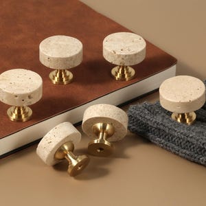 Travertine brass base Drawer Cupboard knobs handles pulls Marble Cabinet closet knobs handles Stones Wardrobe dresser knobs,Cabinet Hardware