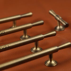 Antique Brass Door Handles, Aged textured Cabinet Handles Pull, laser engraved Drawer Pulls Knobs Handles,Wardrobe Knobs handle pull