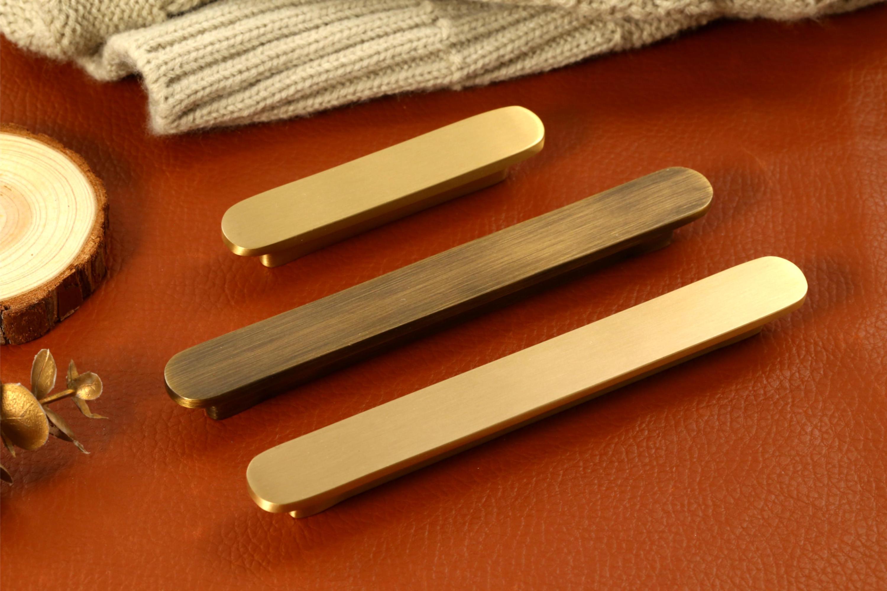 Aged Brass Cabinet Pulls Knobs Solid Brass Dresser Knobs Handles Laser ...