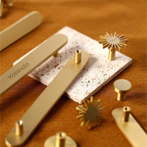 Gold Brass Drawer Handle Pulls Solid brass Cabinet Wardrobe Pulls Knobs Handles laser engraved Brass Dresser Kitchen Knobs handle Door pull