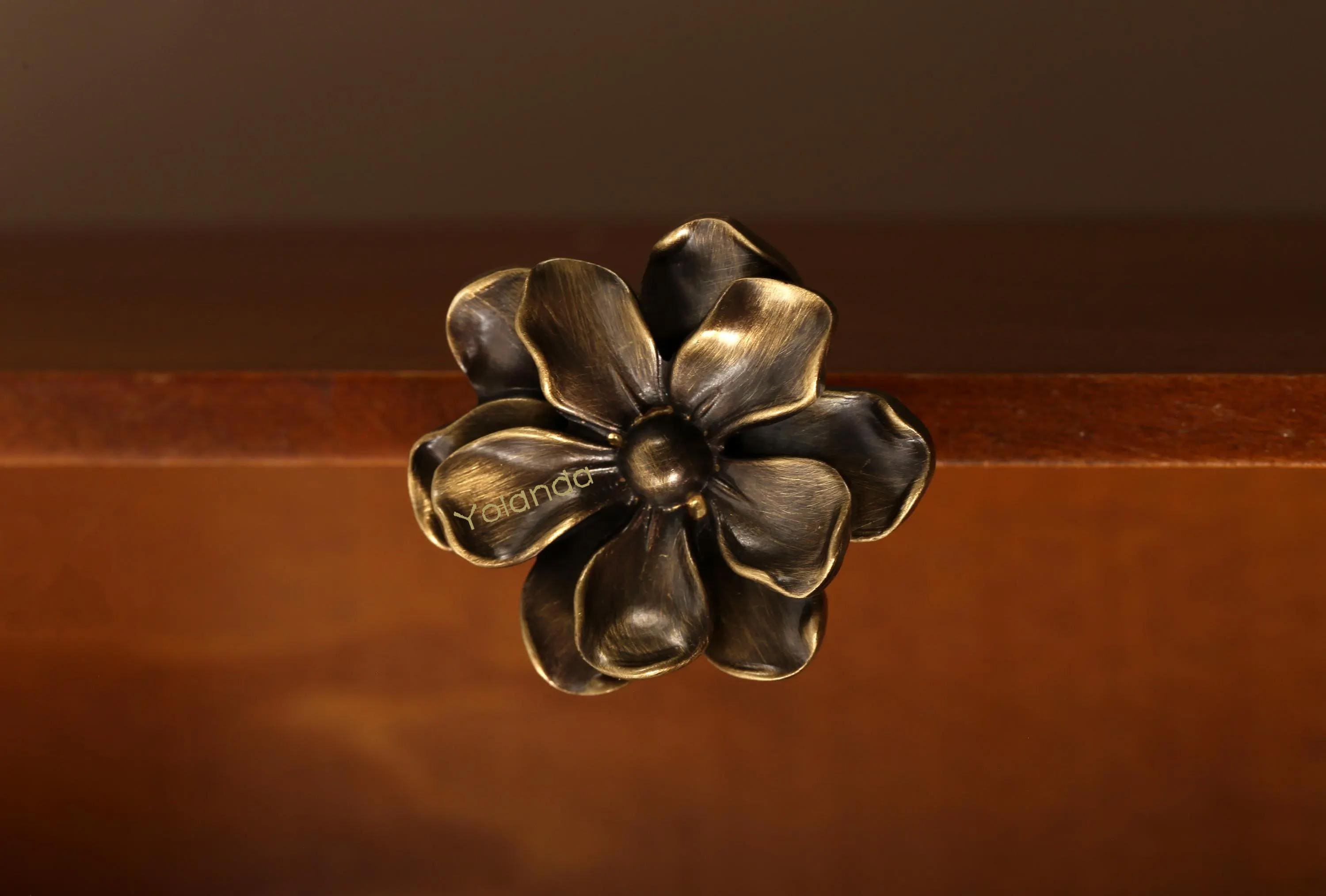 Dresser Knobs Vintage Gold - Etsy