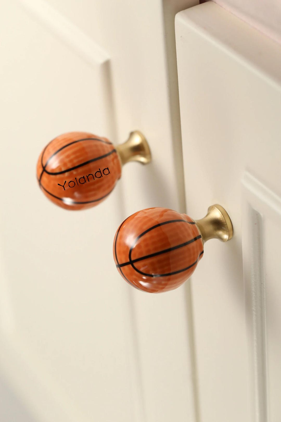 Basketball Cabinet Knobs Pull Football Soccer Drawer Dresser Knobs ...