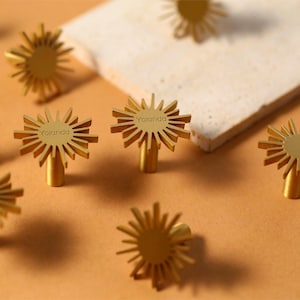 Messing Sunshine Kabinett Knöpfe, moderne Schubladengriffe Knäufe, laser gravierte Sun Kabinett Pulls Knobs Dresser Knobs Handles