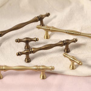 Brass Ripple Cabinet Handles pulls knobs Antique brass Handles Drawer Pulls Knobs Handles laser engraved Wardrobe Knob handle pull