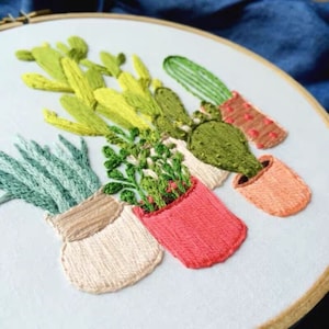 Embroidery Kit Beginner, embroidery kit cacti, cactus embroidery kit, diy Kit Embroidery, diy Kit adult image 8
