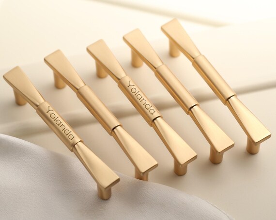 Gold Bow Cabinet Knobs Pulls, Nursery Room Drawer Handles Knobs, Laser  Engraved Gold Cabinet Dresser Knobs Handle, Wardrobe Knobs - Etsy New  Zealand