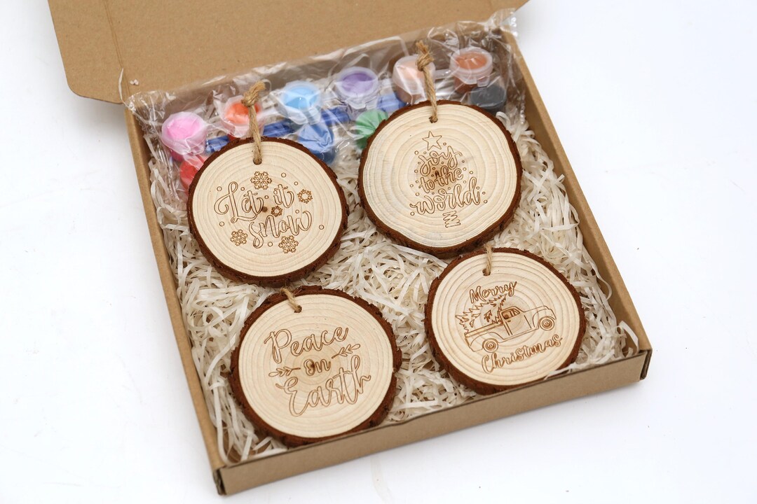 Painting Kits for Kids, Wooden Christmas Ornament Paint Kits, Diy Kit ...
