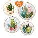 Embroidery Kit Beginner, embroidery kit cacti, cactus embroidery kit, diy Kit Embroidery, diy Kit adult 