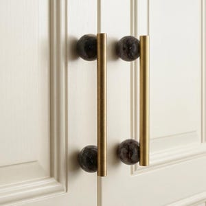 Italian Calacatta Viola Cupboard Cabinet pull handles Nautral Marble Drawer Dresser handle knobs Art White Grey Marble Wardrobe pull handles