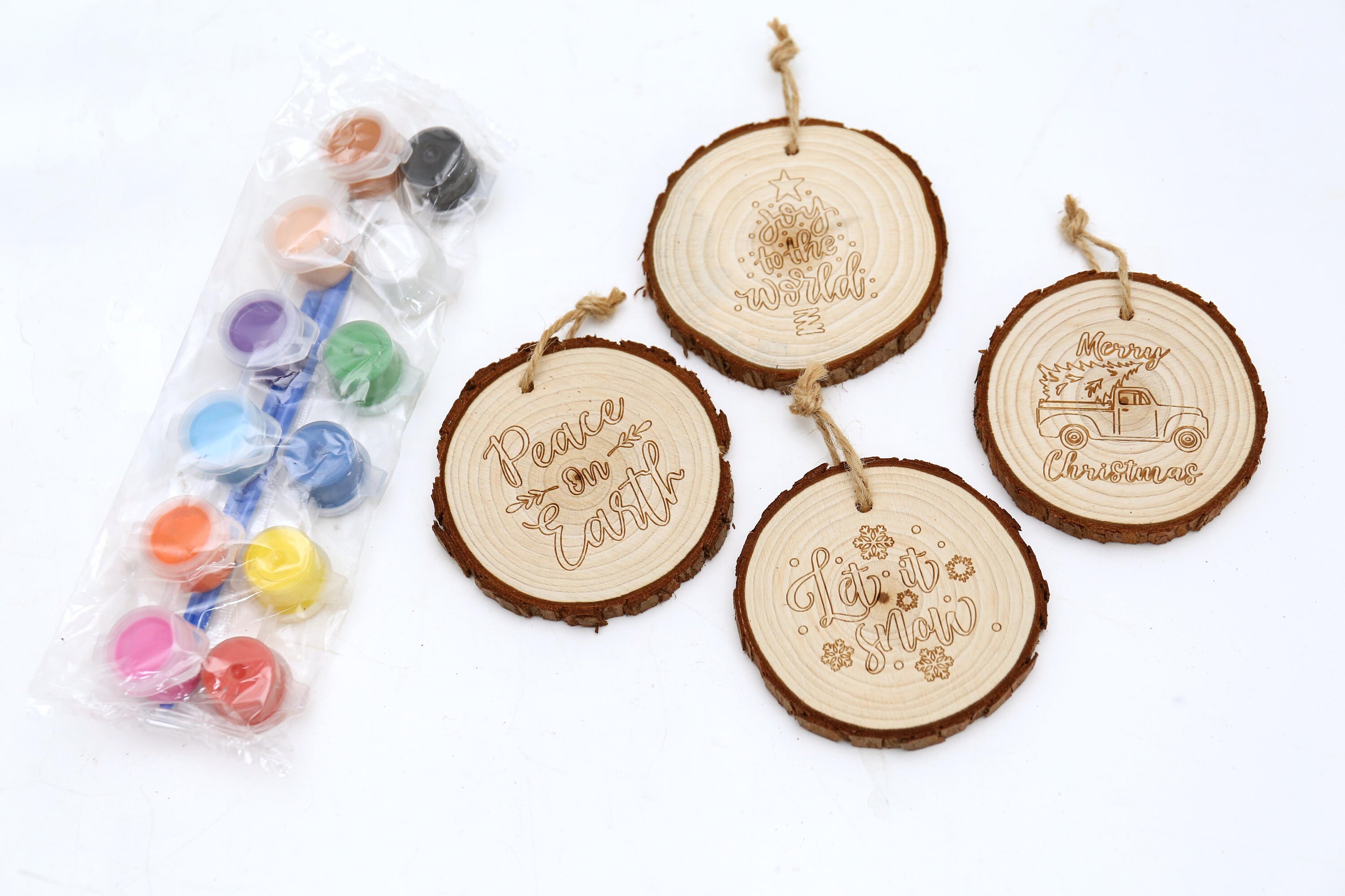 Painting Kits for Kids, Wooden Christmas Ornament Paint Kits, Diy Kit ...