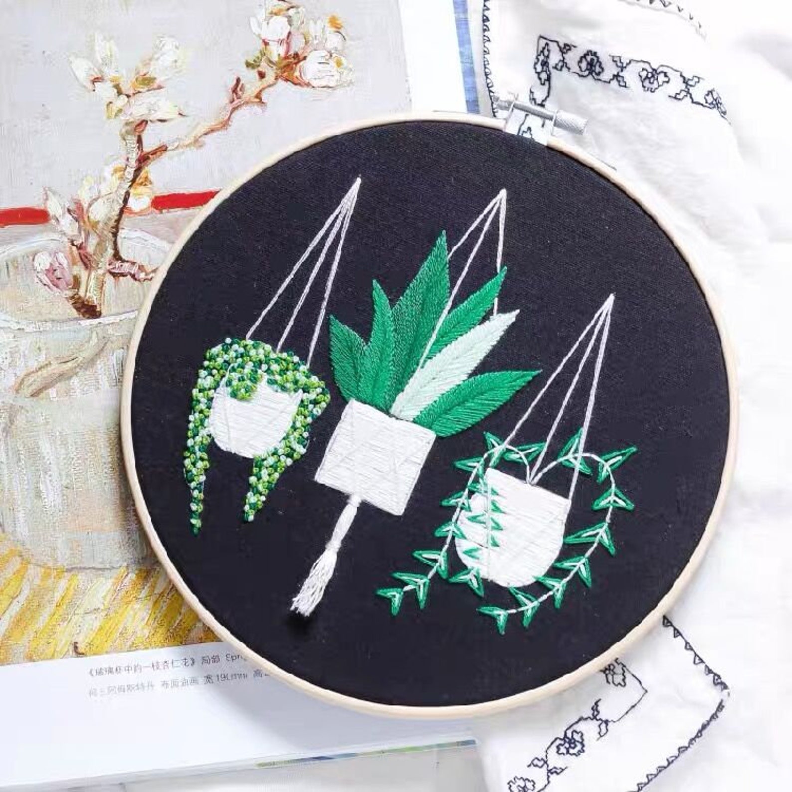 Succulent Embroidery Kit for Beginner Embroidery Kit Plants Etsy