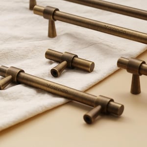 Retro Cabinet Handles Pull, Antique Bronze Drawer Dresser Handles Pulls Knobs Handles, laser engraved Gold Brass Wardrobe Knob handle pull