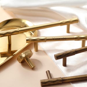 Manijas de gabinete en forma de diamante Tiradores de latón envejecido Manijas rómbicas Tiradores de cajones Perillas Manijas, grabadas con láser Armario Tirador de perilla de cocina Tirador