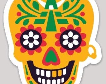 10 x 10 inch Mexican Sugar Skull, Calaca Day of The Dead Design | SVG, PNG, Eps & PDF File Download