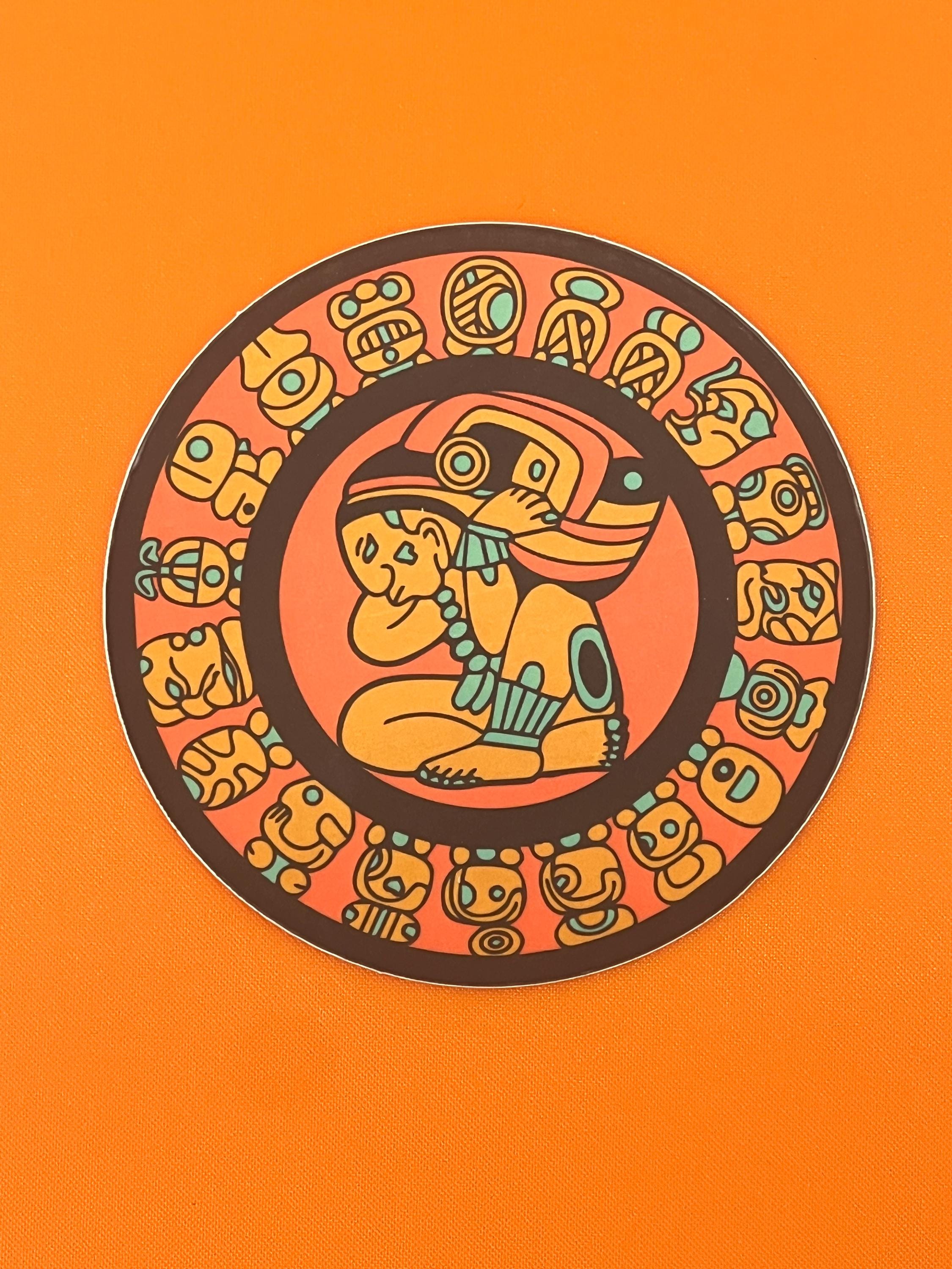 Mayan Calendar Sticker, Wheel of Time Vinyl Decal, Water Resistant ...