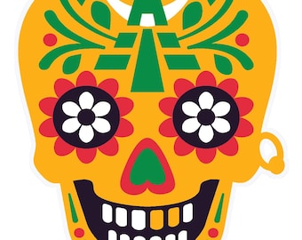 Sticker mexicain bouteille d'eau, calavera, calaca, sticker vinyle résistant à l'eau Day of the Dead