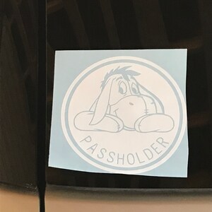 Eeyore Passholder Decal