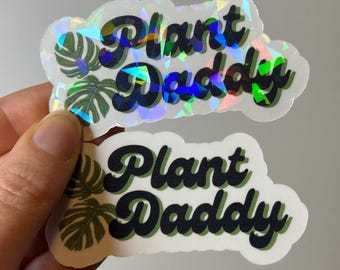 Plant Daddy Sticker, Houseplant Lover Botanical Stickers