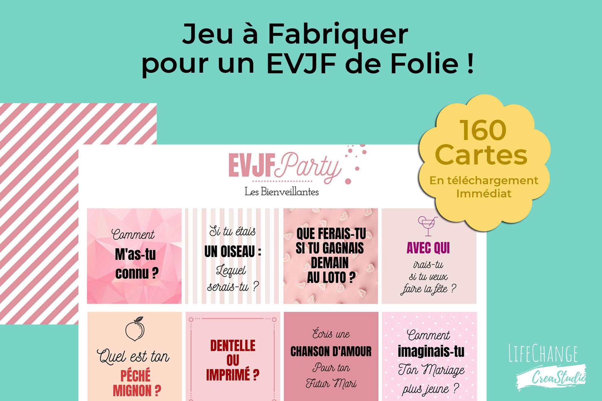 Jeu EVJF en DIY à imprimer et à Fabriquer soi-même -  France