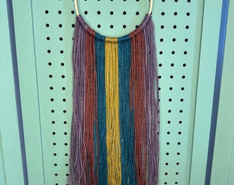 Whimsical wall hanging - modern fiber art - baby room - livingroom decor - handmade - ready to ship