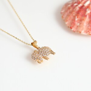 Elephant Necklace, 14k Gold Elephant Necklace, Valentine Day Gift, Wedding Gift, Anniversary Gift, Birthday Gift