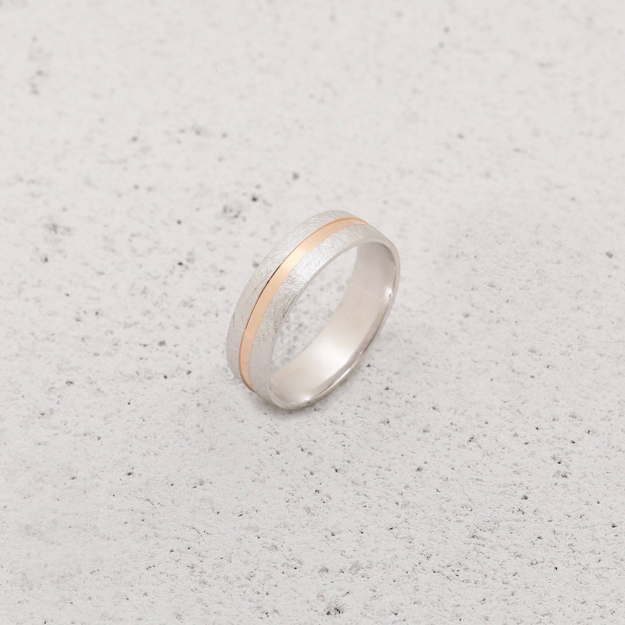 14K Gold Wedding Band Set His and Hers Wedding Bands Etsy