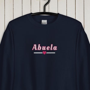 Abuela embroidered Sweatshirt,Abuela,Abuela gifts,Abuelita,pregnancy announcement for grandmother,spanish grandmother,grandma shirt,grandma