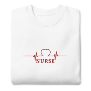 Embroidered Nurse Sweatshirt: RN Gift, Nursing Student