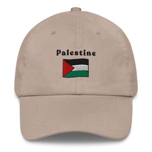 Embroidered Palestine Flag Hat: Cotton Twill Solidarity Cap