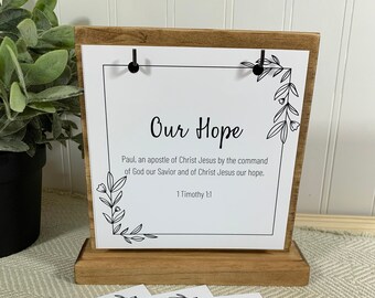 Names of Jesus Scripture Cards w/ stand /25 Name set / verse of the day scripture of the day name of Jesus Advent calendar bible verse card