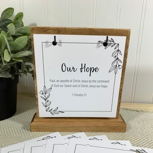 Names of Jesus Scripture Cards w/ stand /25 Name set / verse of the day scripture of the day name of Jesus Advent calendar bible verse card