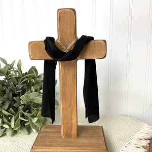 Easter Rugged Cross Wooden Easter Cross With Sashes – Rustic Rugged Cross | Christian ...