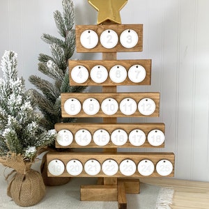 Story of Jesus Advent Calendar/ Birth of Christ / Tree Advent Countdown / Wood Advent Calendar / Advent Ornaments / Family Advent Calendar