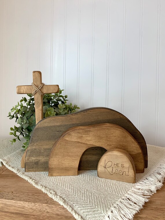 VerPetridure Clearance The Empty Tomb Easter Scene And Cross,Wooden  Decoration At The Cross Easter - Walmart.com