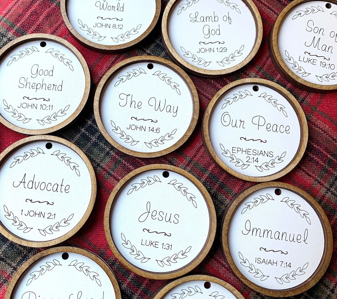 Names Of Jesus Ornaments 25 Pcs