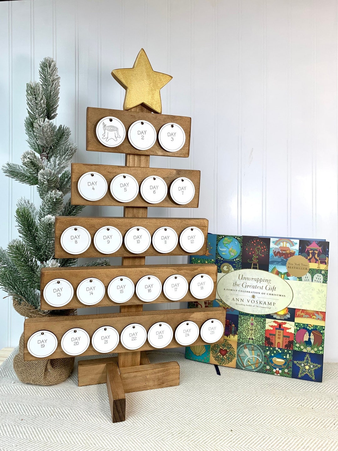 Jesse Tree Ornaments and Tree /correspond With Unwrapping the Greatest
